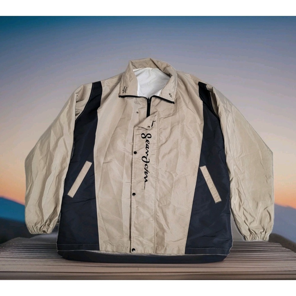 Vintage Sean John Windbreaker Mens 2XL Jacket Y2K Hip‑Hop 90's Streetwear